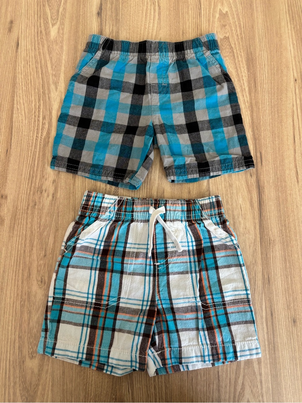 okie dokie / jumping beans 18M plaid shorts bundle